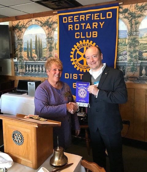 Mark Erjavec with the Deerfield Rotary Club, Illionois