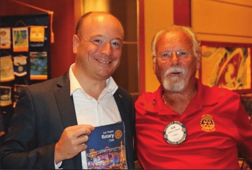 Mark Erjavec with the Las Vegas Rotary Club, Nevada